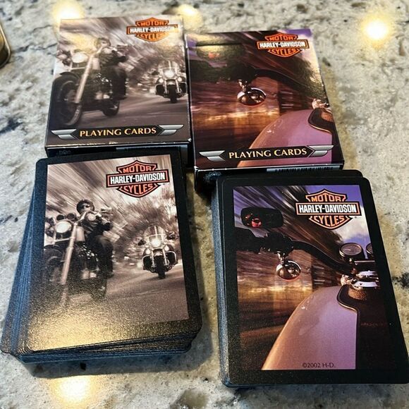 Limited Edition Harley Davidson Playing Card 2 decks Collector Tin 2002 vintage - Picture 1 of 5